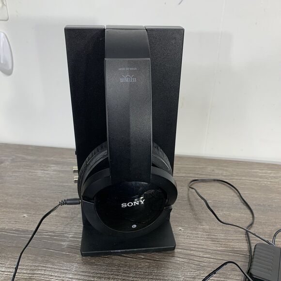 Sony Wireless Over Ear Headphones w/ Charging Aux Dock MDR-RF985R TESTED - Picture 9 of 11